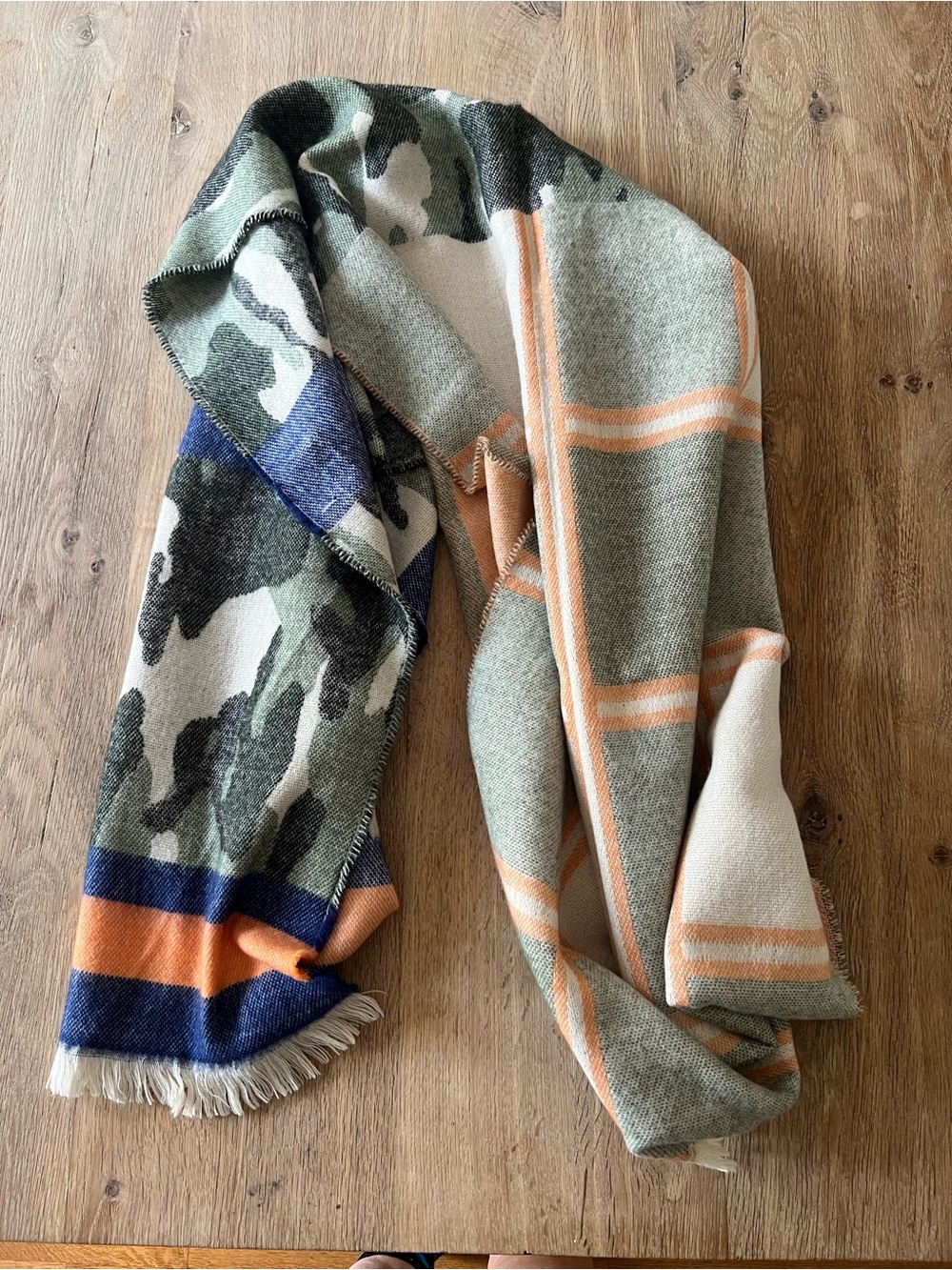 Jaylee oversized scarf blanket wrap camo